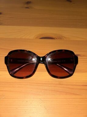 Coach Black Tortoiseshell-Accent Women's Sunglasses